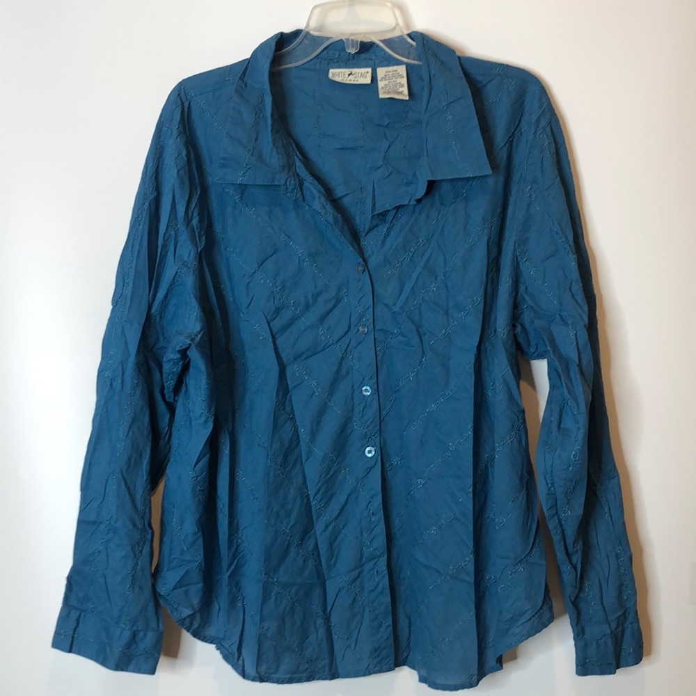 White Stag Button Down Top 22W PLUS SIZE
